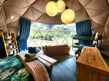 Pīwakawaka Glamping Dome with Fireplace and Private Hot Tub