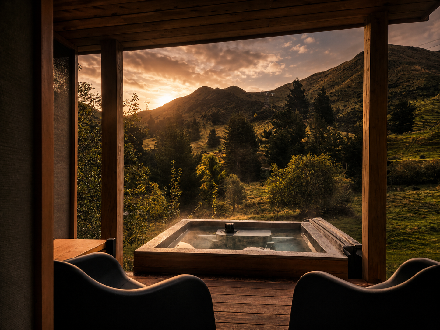 Karearea Geodesic Dome with Panoramic Views and Private Cedar Hot Tub