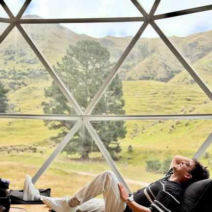 Pīwakawaka Glamping Dome with Fireplace and Private Hot Tub